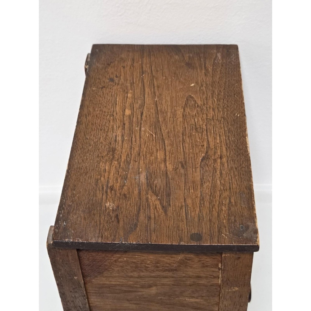 Antique 19th Century Miniature Wood Vanity Doll Accessory Drawer Chest 9"x6"x8" - Picture 5 of 12